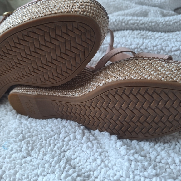 Cole Haan Cloudfeel All Day Wedge Sandal Womens Sz 9 Pink Peach - Picture 5 of 9